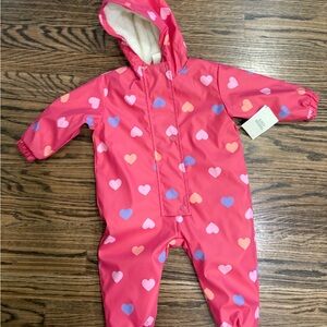 Tucker + Tate Pink Heart Print Waterproof Snowsuit
